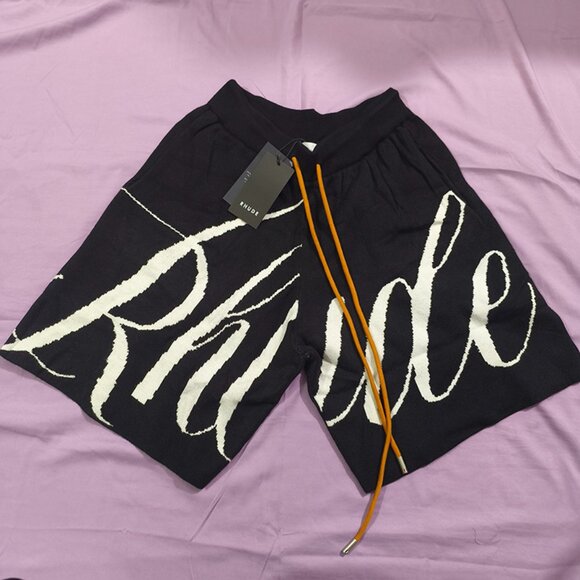 Rhude Black Knit Shorts - Picture 1 of 7